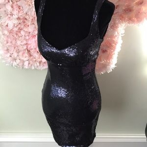 Black sequin dress